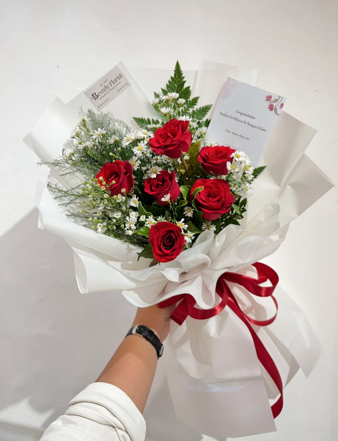Six Rose Bouquet
